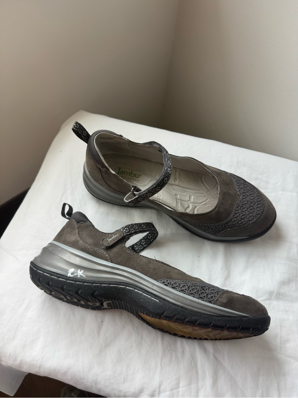 Jambu Cornflower Taupe Mary Jane Shoes – Size 8